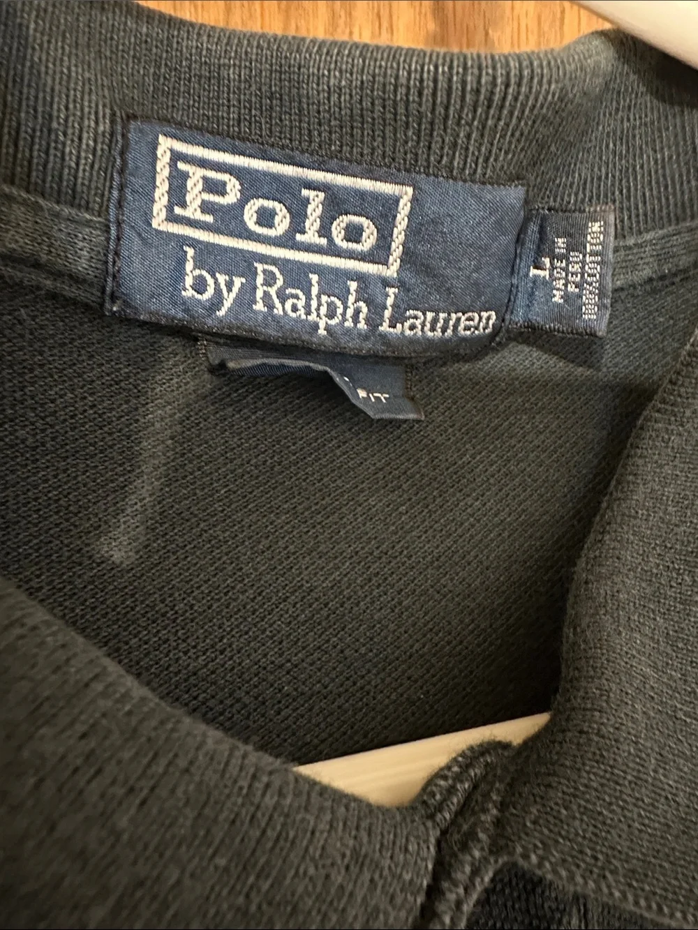 Polo by Ralph Lauren Black Long-Sleeve Polo with Purple Pony